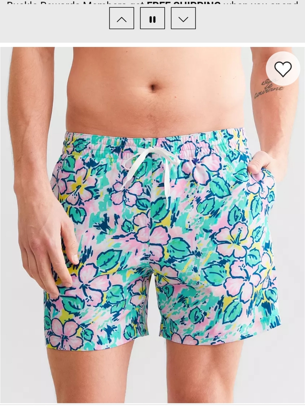 Chubbies The Vacation Blooms Stretch Swim Trunks Size Small